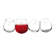 Made from clear glass. Dimensions: 3.25W x 3.5H inches. Swivel bottom tilts a full 360 degrees. Engrave with a single block initial or monogram. Dishwasher Safe. Holds up to 12 ounces. Your party will never spill a drop with the Cathy's Concepts Cheers Personalized Tipsy Wine Glasses - Set of 4. This uniquely designed collection features a swivel bottom design that allows the glass to tilt in a 360-degree range of motion without tipping over. In addition to that extraordinary characteristic, these dishwasher safe glasses also come with a personalized engraving of your choice whether it's an initial or block monogram. About Cathy's ConceptsA leading business-to-business manufacturer and distributer of personalized gifts and wedding accessories, Cathy's Concepts was founded in 1988 by Cathy LaValley and is headquartered in Indianapolis, Indiana. With over two decades of experience in innovative product development as well as personalizing, packaging, and shipping experience, the people at Cathy's Concepts pride themselves on creating and maintaining higher standards, greater opportunities, and tailored business solutions to fit all their customer's needs.