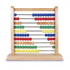 A true classic, the abacus has been around for centuries and could be considered the first calculator. This beautiful wooden toy version is a great way to teach little ones about counting, colors, patterns and more. The 10 rows contain 100 brightly colored wooden beads that slide smoothly on high-quality metal rods as little fingers move them back and forth to develop intellectual and motor skills. Sure to be a cherished gift. Wipe clean with a damp cloth. Imported. 12Hx12Wx3-D". Gender: Unisex.