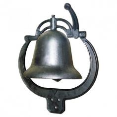 The classic frontier style Sportsman Series Cast Iron Farm Bell is made of durable cast iron coated in a durable rust resistant black finish. It is intended to hang outside in the wind and weather from the porch or a fence post, just like you see in the Westerns. The uniquely shaped bracket can be mounted vertically or horizontally. The Farm Bell rings load and clear for the entire family to hear. No assembly required. Dimensions: 17" H x 15" W x 8.3" L; Weight: 14.5 lbs.