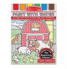 A special paint palette is embedded right in the pages of this all-inclusive paint-with-water art activity. With a cup of water and the included paintbrush, beginning painters can get instant rewards - with no messy paint spills! Twenty adorable farm-animal scenes are fun for kids to color and easy to display.