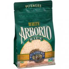 Voyages - Explore exotic rice flavors from around the world. White Arborio Rice - Creamy & ComplexArborio is a traditional Italian rice used most often in dishes where a creamy texture is desired. Risotto is an Italian technique for cooking Arborio. Cultivating a Family TraditionOver the years, the Lundberg family has produce high quality Eco-Farmed rice products. It's our passion and has been for over three generations. We pride ourselves on growing rice that is good for you and the environment. We've grown our rice sustainably, long before anyone used the word. Our farming methods conserve water resources, build soil integrity, and support a healthier ecosystem. At Lundberg Family Farms we specialize in Eco-Farmed, whole grain, and gluten-free rice products. Nothing fancy there, just lots of natural deliciousness. Thanks for supporting sustainable farming! ~ The Lundberg Family