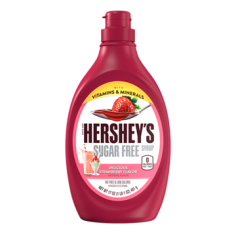 HERSHEY'S Strawberry Flavored Syrup, Sugar Free, 17 Ounces