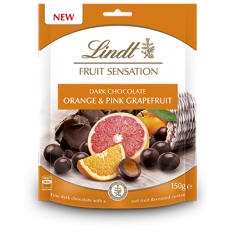 LINDT FRUIT SENSATION Orange & Pink Grapefruit
