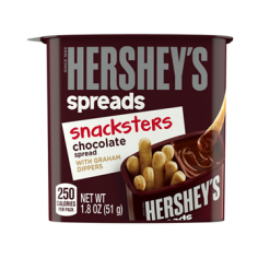 HERSHEY’S Chocolate Spread with SNACKSTERS Graham Dippers, 1.8 Ounces