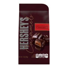 HERSHEY'S Caramels in Dark Chocolate Stand Up Bag, 7.2 Ounces