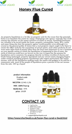 Honey Flue Cured is a mild nutty tobacco e liquid with a nice twist of mellow honey to round off any harsh edges – a smooth operator!
For more details you can visit at  https://www.ichorliquid.co.uk/honey-flue-cured-e-liquid.html