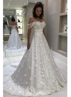 Fashion Brautkleid A Linie | Hochzeitskleider mit Spitze Online