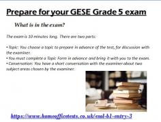 Prepare for your GESE Grade 5 exam

You must pass a secure English Language Test in at least CEFR level B1 in Speaking and Listening.. Now you also need to take a GESE Exam Grade 5 test as pert of ypur application... This is not a Trinity test.. Visit the Home Office Tests for more information about the GESE Exam Grade 5..