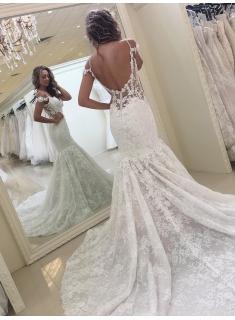 Elegante Brautkleider Spitze | Meerjungfrau Hochzeitskleider Günstig Online