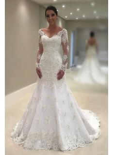 Fashion Brautkleider Mit Spitze A Linie | Hochzeitskleider mit Ärmel