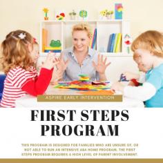 This program is designed for families who are unsure of, or not able to run an intensive ABA home program. The First Steps program requires a high level of parent involvement.