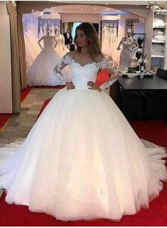 Designer Hochzeitskleider mit Ärmel | Brautkleider Mit Spitze Online