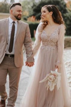 Modern Hochzeitskleider mit Ãrmel | Brautkleid TÃ¼ll