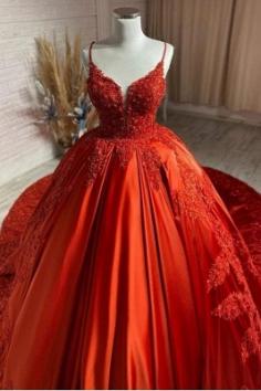 Rote Hochzeitskleider GÃ¼nstig | Prinzessin Brautkleider mit Spitze