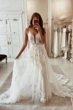 Schlichte Brautkleider Spitze | Hochzeitskleider A Linie GÃ¼nstig