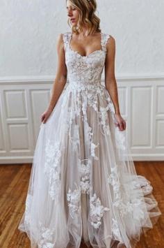 Schlichtes Brautkleid A Linie Spitze | Hochzeitskleider GÃ¼nstig Online