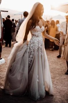 Elegante Hochzeitskleider Boho | Brautkleider A Linie Spitze