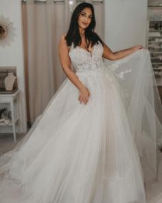 Elegante Brautkleider TÃ¼ll | Hochzeitskleider A Linie Spitze