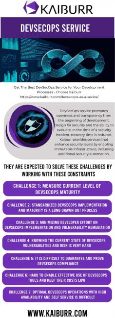 DevSecOps service promotes openness and transparency from the beginning of development. Design for security and the ability to evaluate. In the time of a security incident, recovery time is reduced. Kaiburr provides services that enhance security levels by enabling immutable infrastructure, including additional security automation.  For more info visit here: https://www.kaiburr.com/devsecops-as-a-sevice/