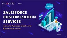 Salesforce customization services at Emorphis Technologies help businesses to get the best out of Salesforce. In addition, our salesforce customization services offer customizable and buildable solutions quickly and with less difficulty. We will always be there to assist you. https://blogs.emorphis.com/salesforce-customization-services/