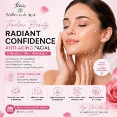 Refresh and rejuvenate your skin with our anti-aging facial treatments at Rose Wellness & Spa. Designed to reduce fine lines, improve skin texture, and restore a youthful glow, our facials provide deep hydration and relaxation for healthier-looking skin. Using advanced skincare techniques and personalized care, we help you achieve natural beauty and renewed confidence. Book your facial session today and let your skin shine.